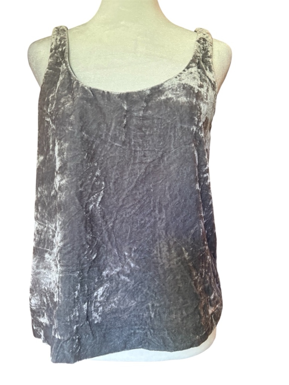 J. Crew Gray Velvet Tank Top size 2